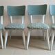 Lot de 4 chaises vintage monobloc 1950