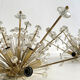 Pair of Snowflake Sputnik Flush Mount Lamps, Austria 1950s