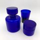 Set of glass bottles, toilet pad, Klein blue - 20th century