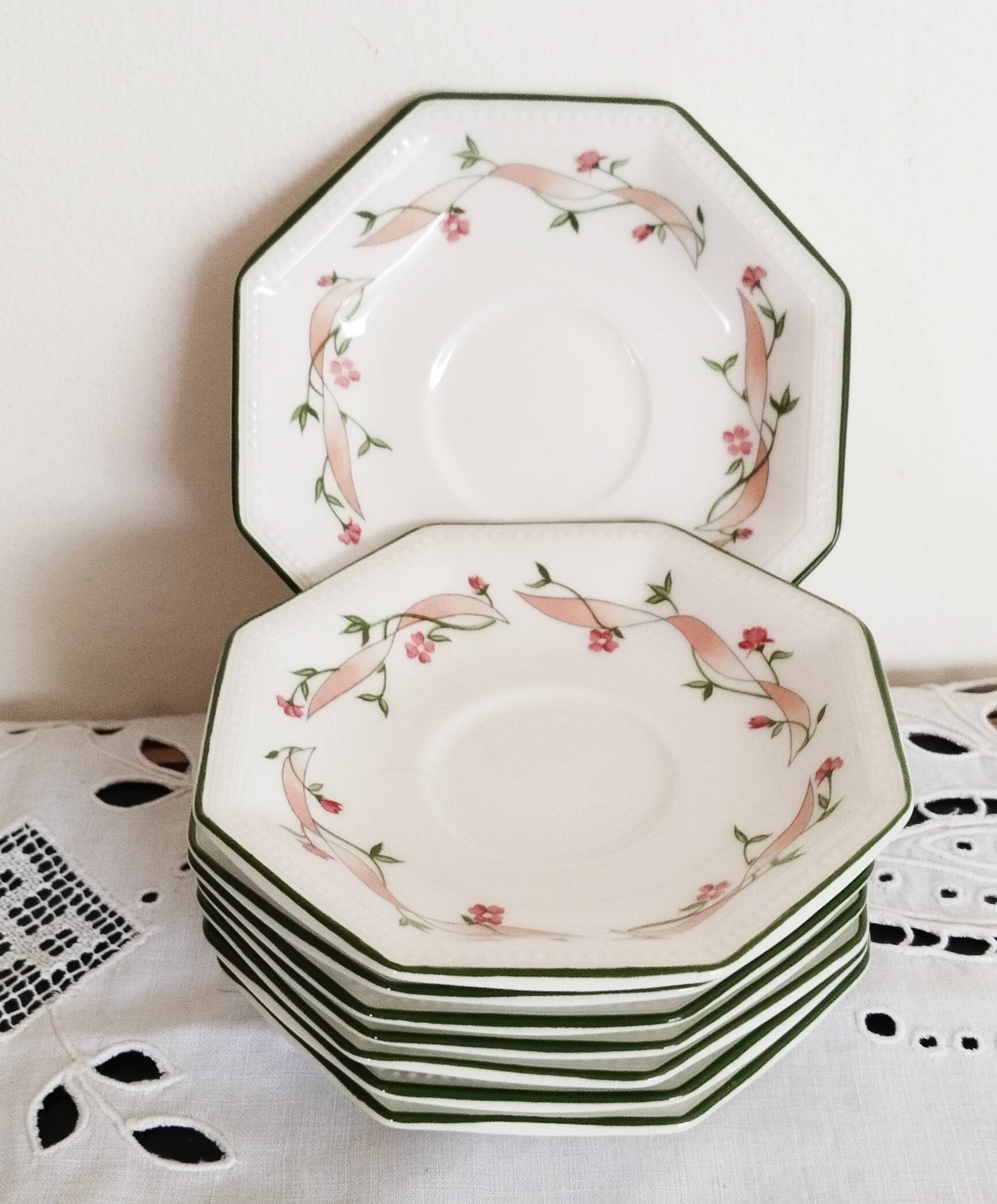 8 "Johnson Brothers" English porcelain saucers or coasters