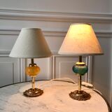 Pair of vintage murano glass lamp