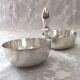Old cups salter servant rinse-fingers silver bronze