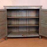 Old original grey-blue patina burmese teak sideboard