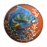 Vintage Vallauris ceramic plate 60-70