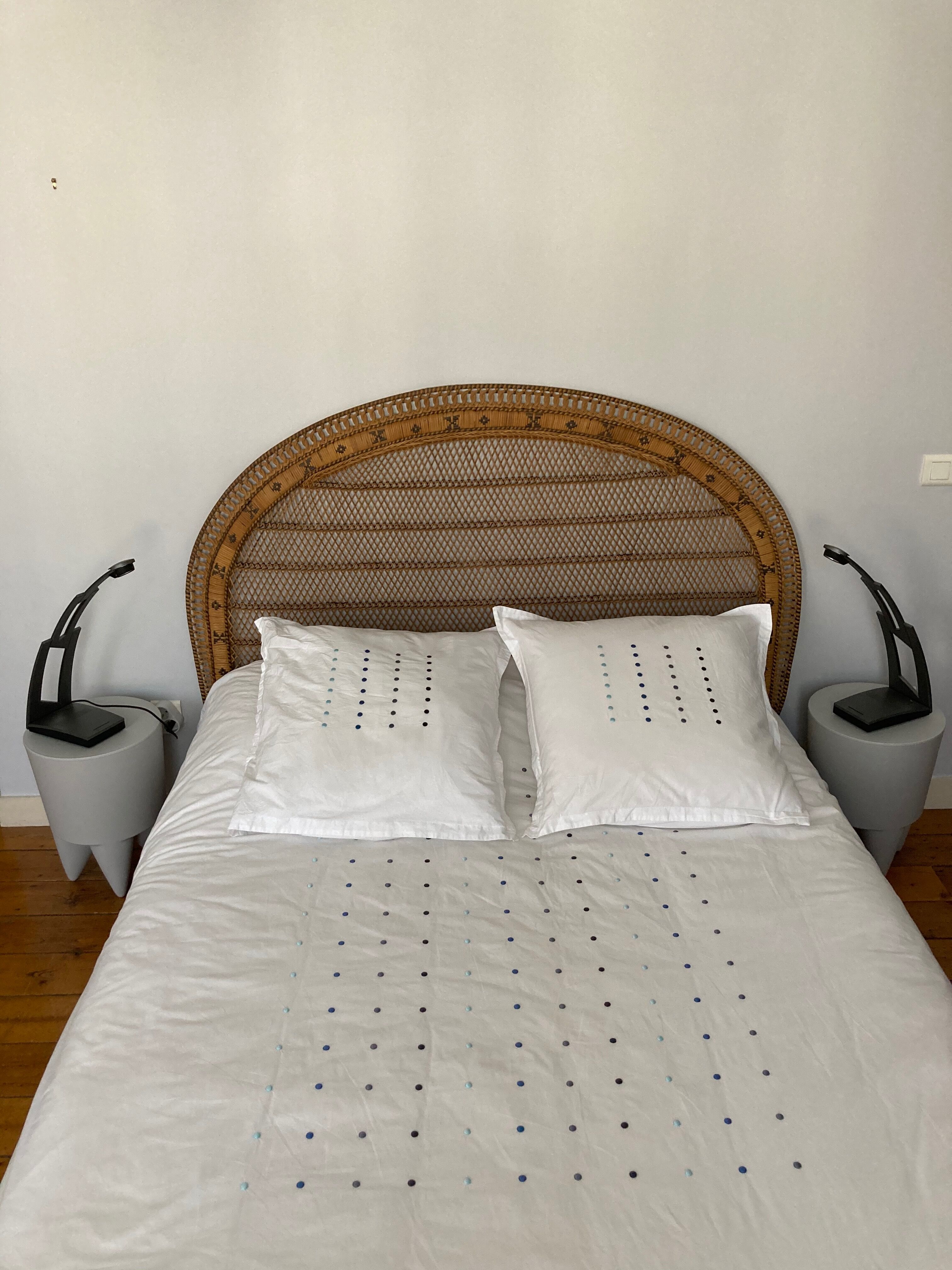 Rattan and wicker headboard