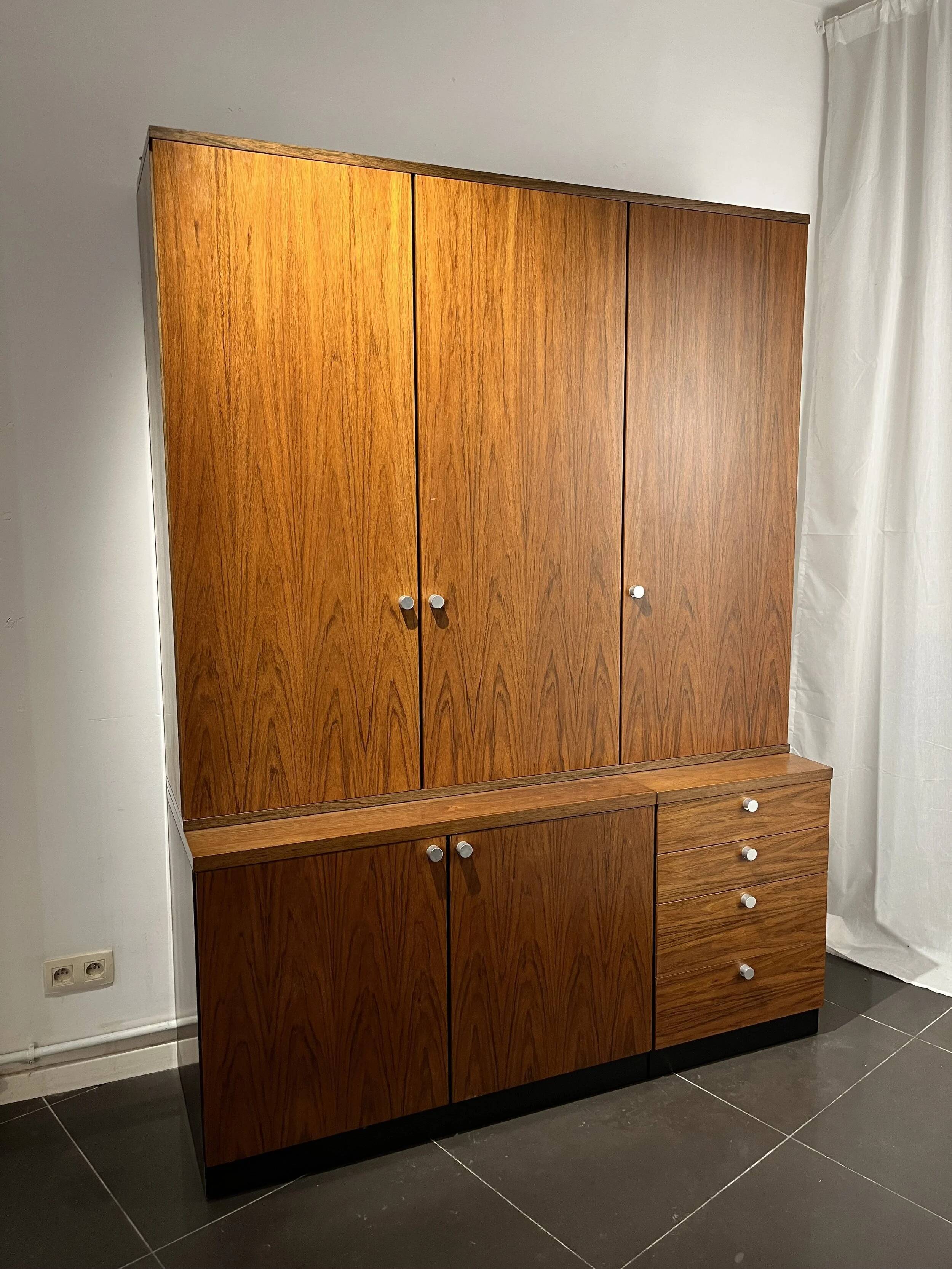 Exclusive freestanding wall unit by Alfred Hendrickx for Belform, 1960s