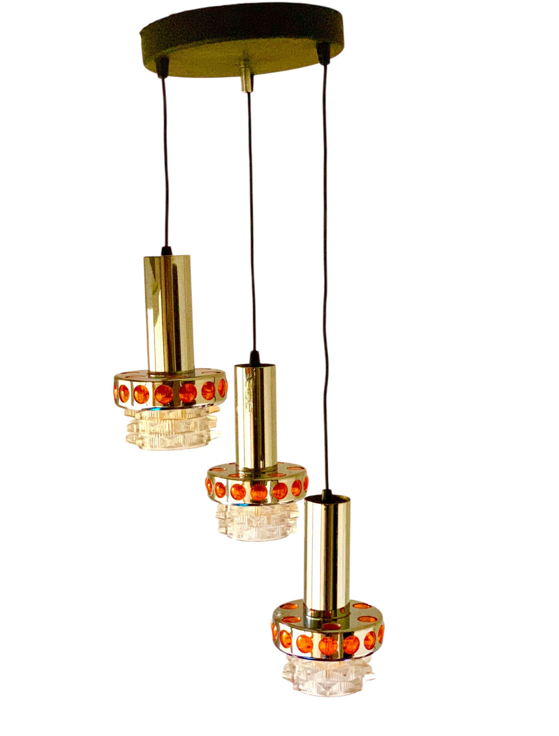 Suspension space age 3 lights Raak Amsterdam 70s