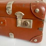 Small old brown suitcase