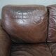 Italian Rattan and Leather Sofa, 1970s
