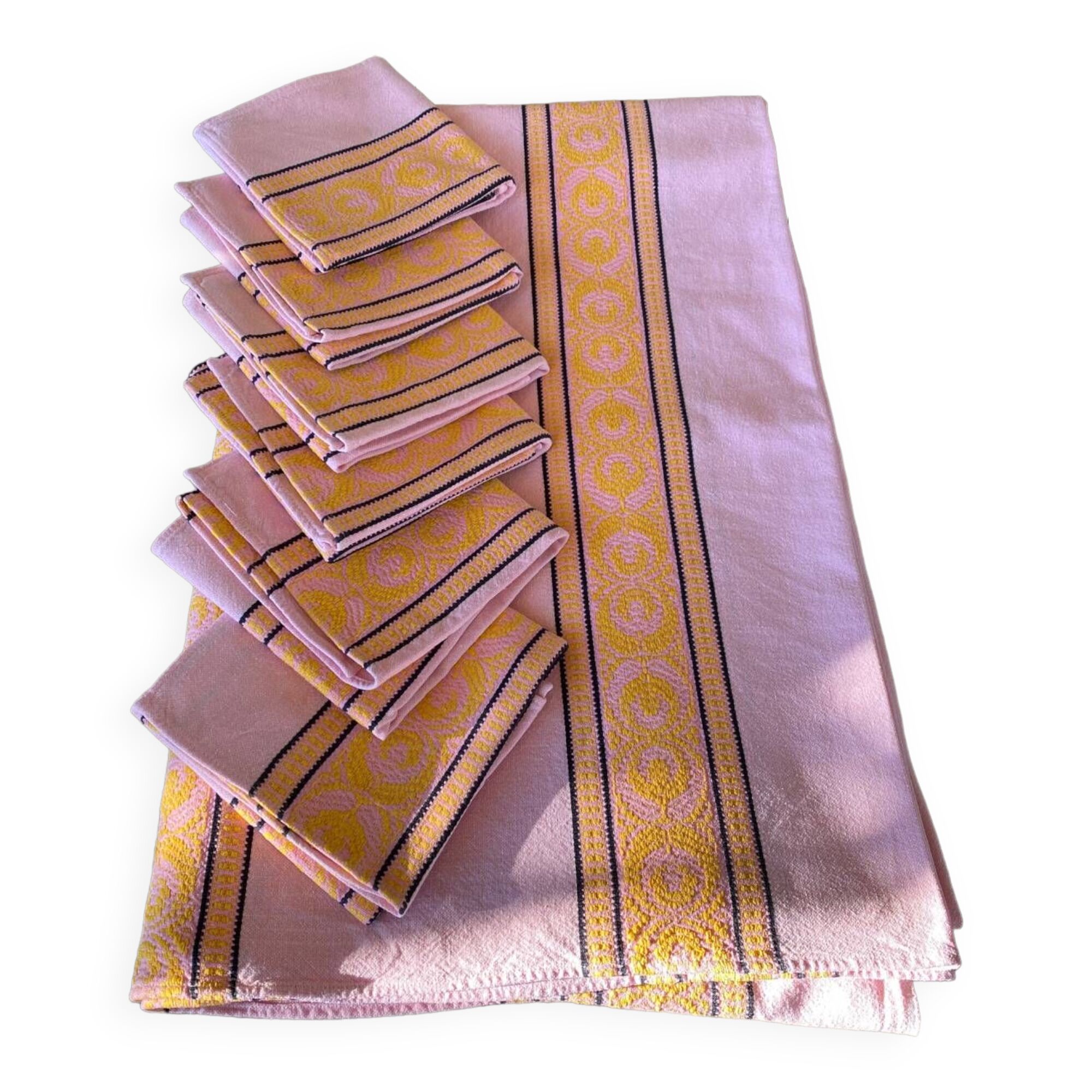 Nappe avec ses 6 serviettes