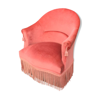 Fauteuil crapaud rose