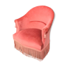 Fauteuil crapaud rose