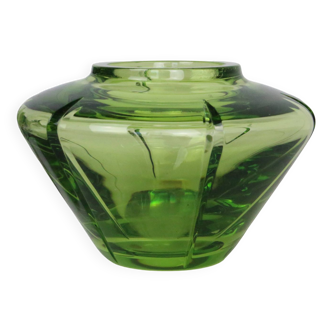 Green sèvres crystal vase