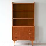Scandinavian bookcase with drawers and shelves