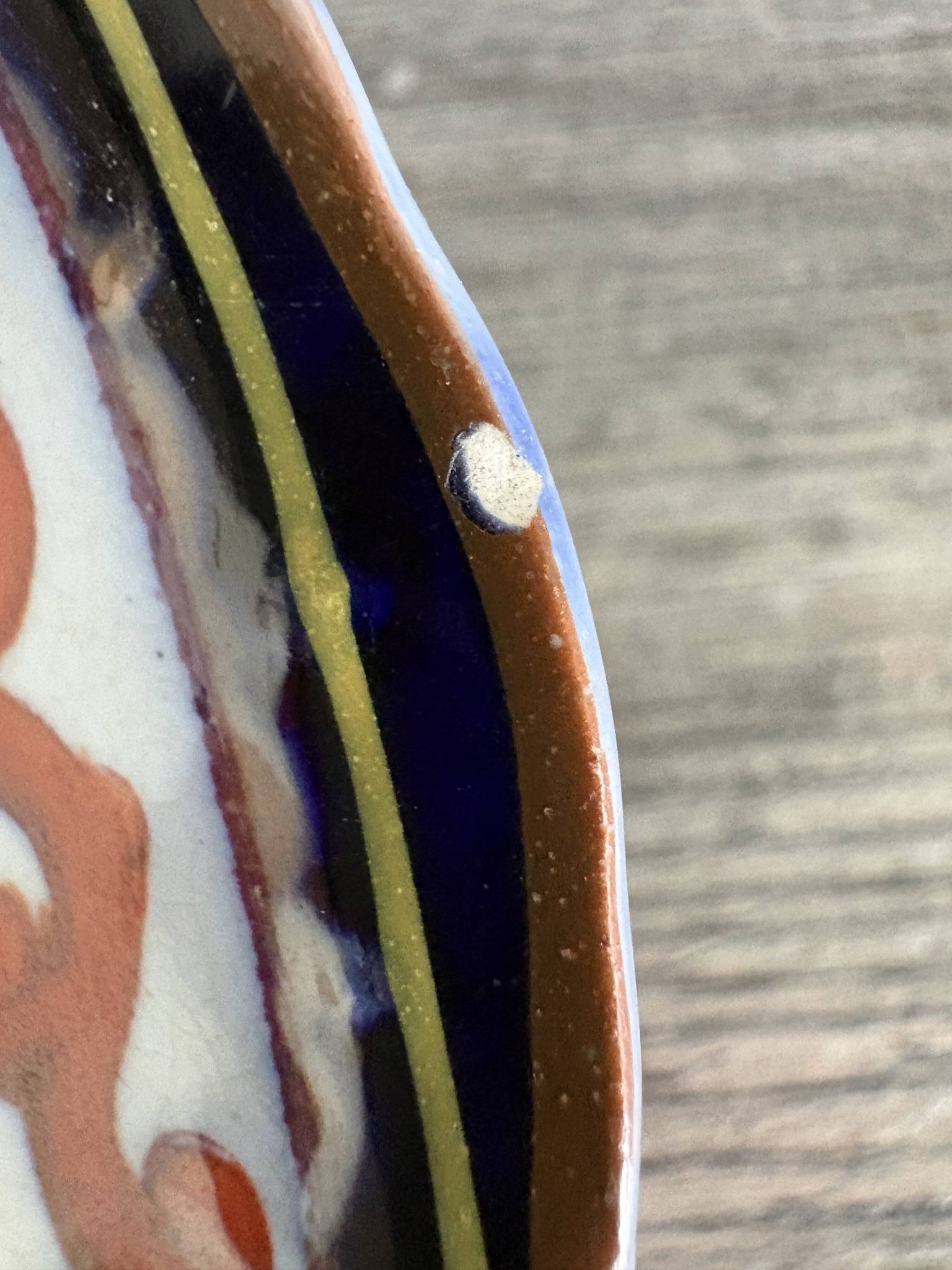 Antique plate in earthenware - English Imari style
