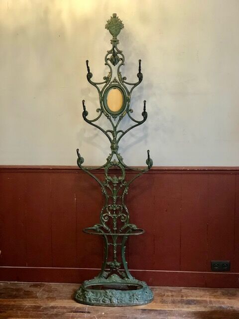 Cast iron coat rack 19th Alfred Corneau Frères Charleville