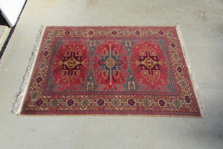 Old, handmade oriental wool rug, Dagestan, 150 x 105 cm