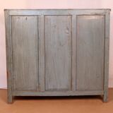 Old original grey-blue patina burmese teak sideboard