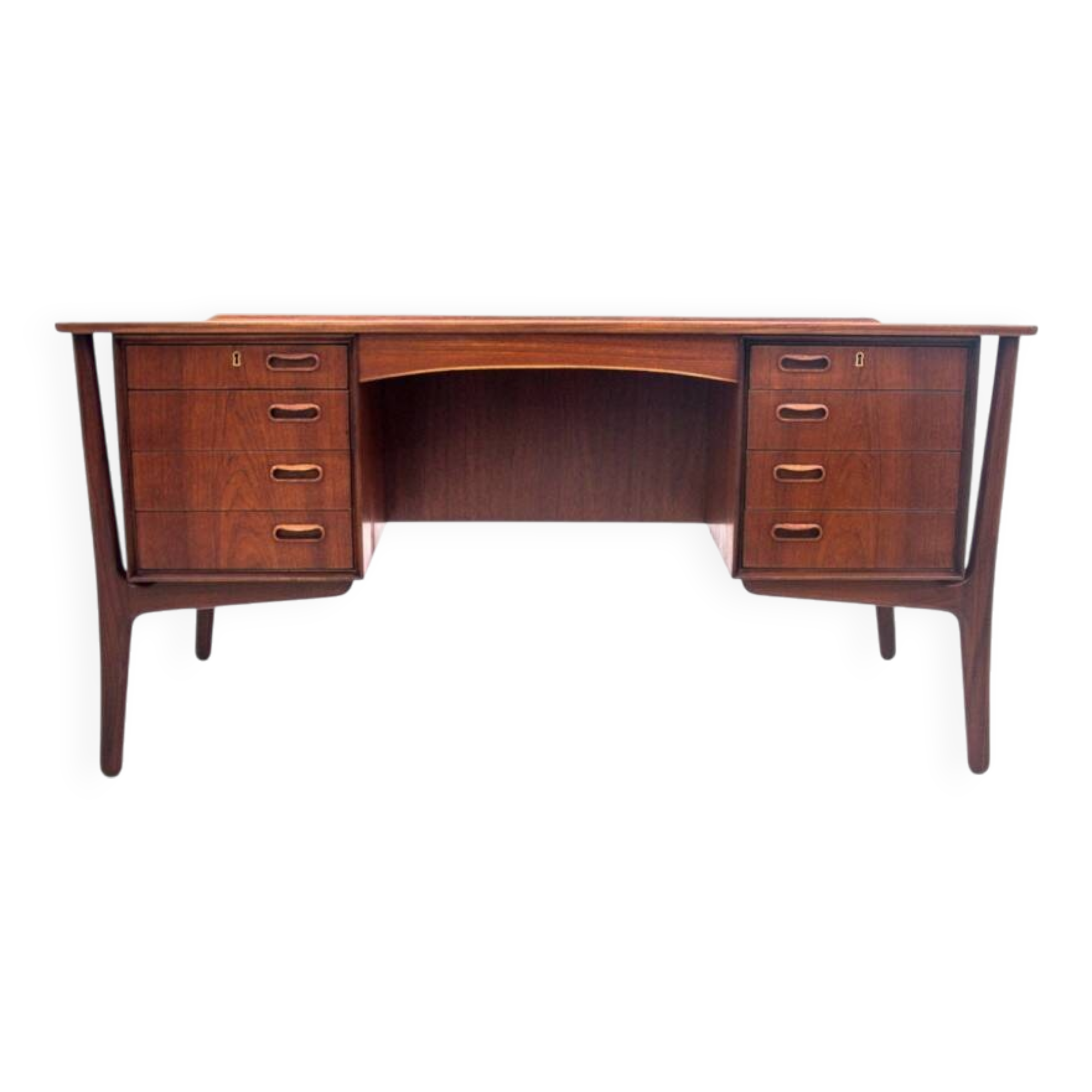Teak Desk, designed by Svend Aage Madsen for H.P. Hansen, Denmark, 1960s