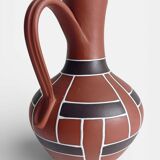 Mid-Century Modern Terracotta Pitcher by AKRU, West Germany, 1950s