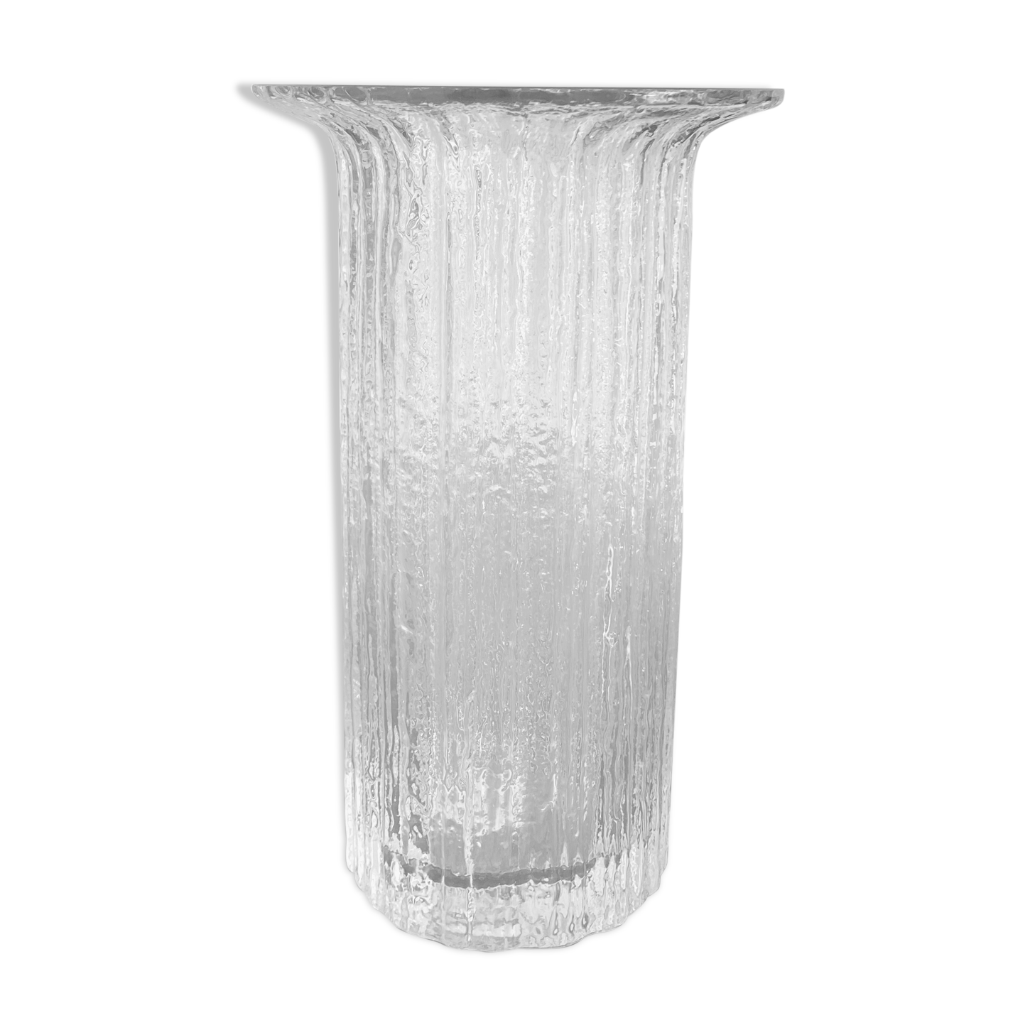 Scandinavian vase vintage pressed glass