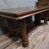 Large extendable dining table from the Art Deco period – checkerboard top –