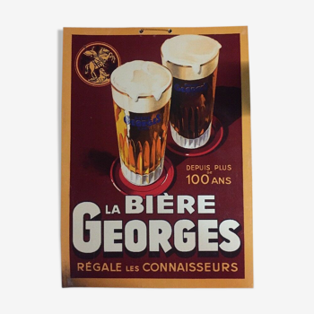 Carton publicitaire bière Georges J