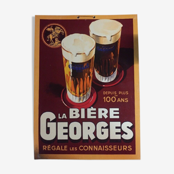 Georges J beer advertising card