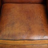 Fauteuil Art Déco en peau de mouton, unique, majestueux et confortable