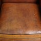 Unique, stately, comfortable sheepskin Art Deco design armchair