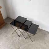 Adnet 1950s nesting tables trio
