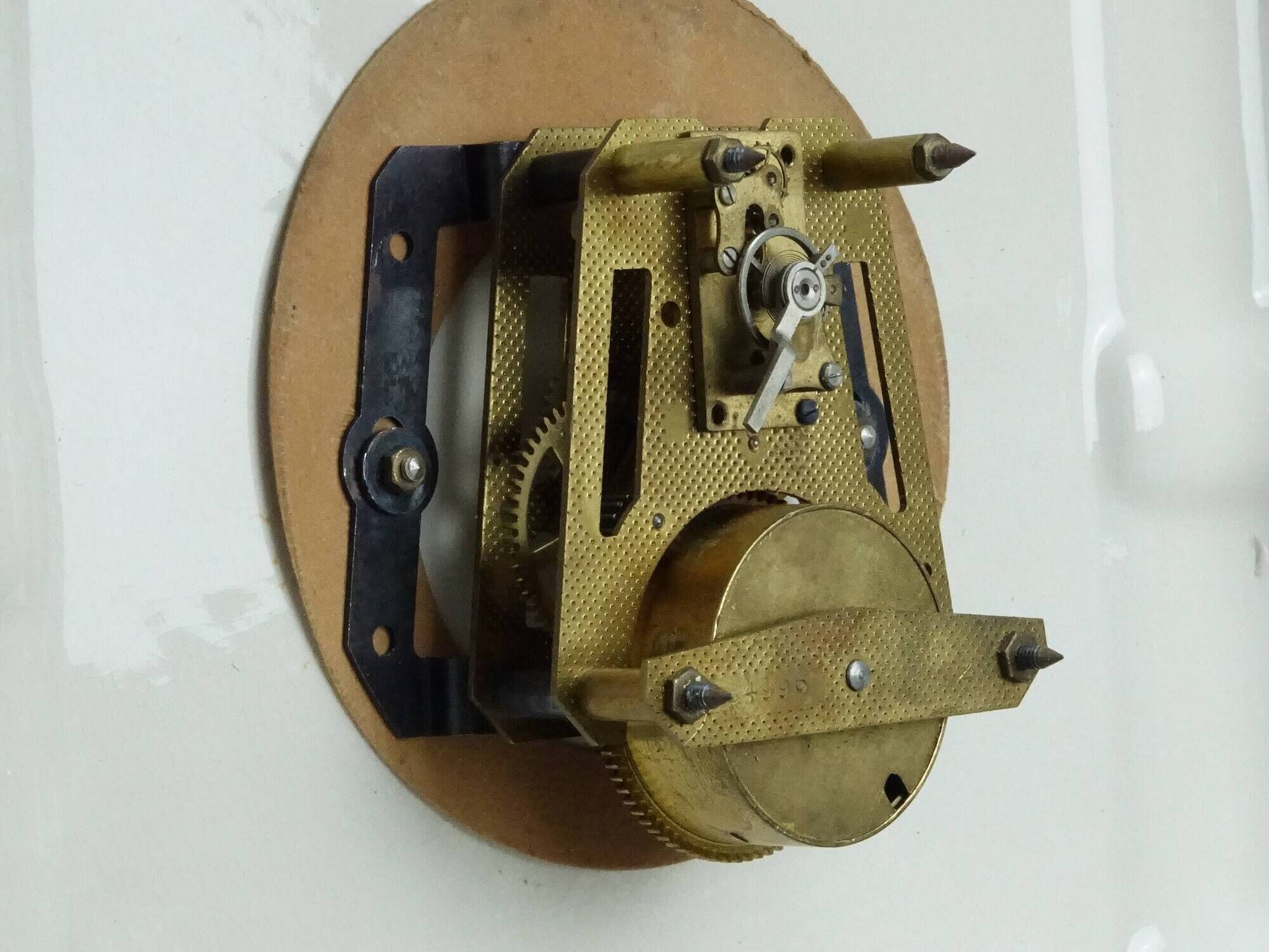 Vintage earthenware kitchen wall clock, made in France