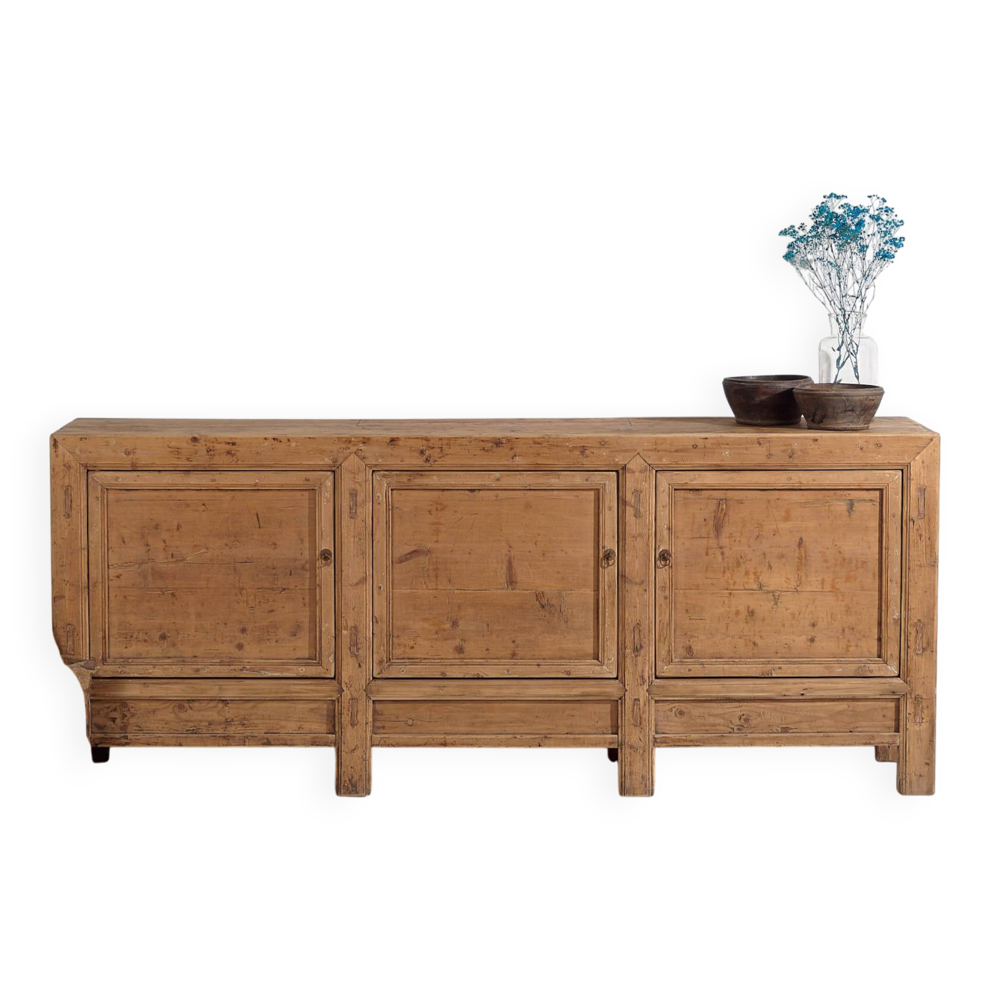 Antique Chinese three-door sideboard (circa 1900) #63