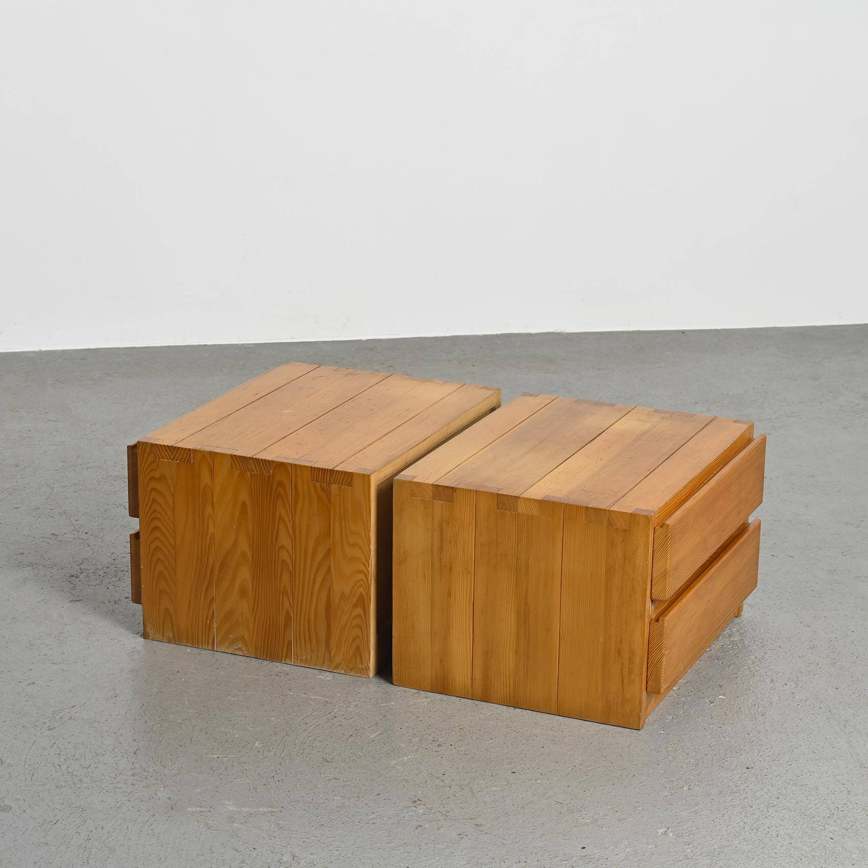 Pair of bedside tables by Maison Regain, 1970s