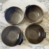 4 bols à oreilles en grès du Marais vintage