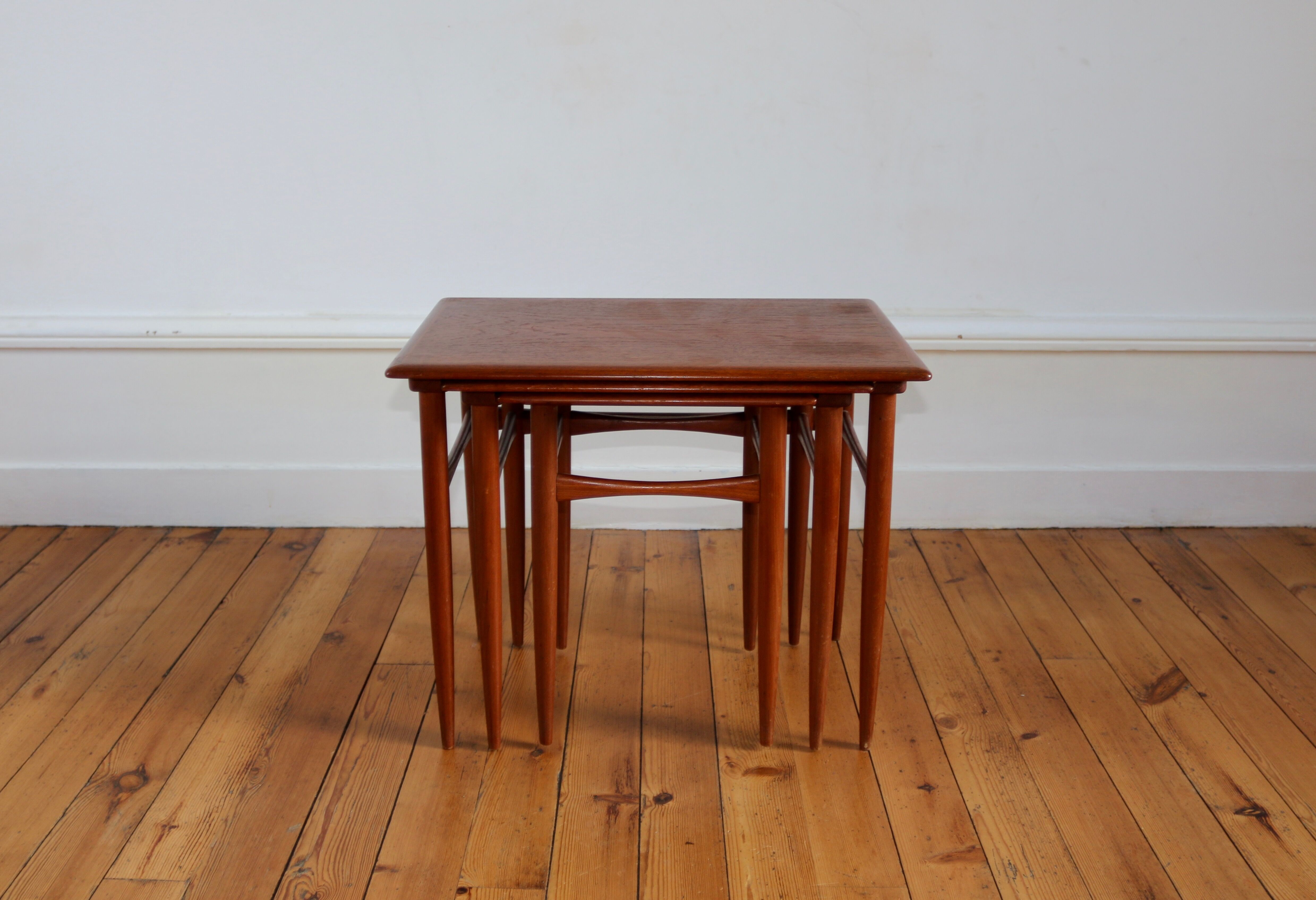 Scandinavian trundle tables made in teak Kai Kristiansen