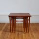 Scandinavian trundle tables made in teak Kai Kristiansen