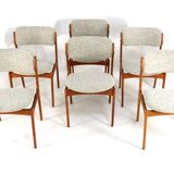 Set of 6 Erik Buch chairs for OD Møbler 'Bur'