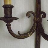 Pair French Louis XV Ribbons And Bows Bronze Double Wall Lights 5411