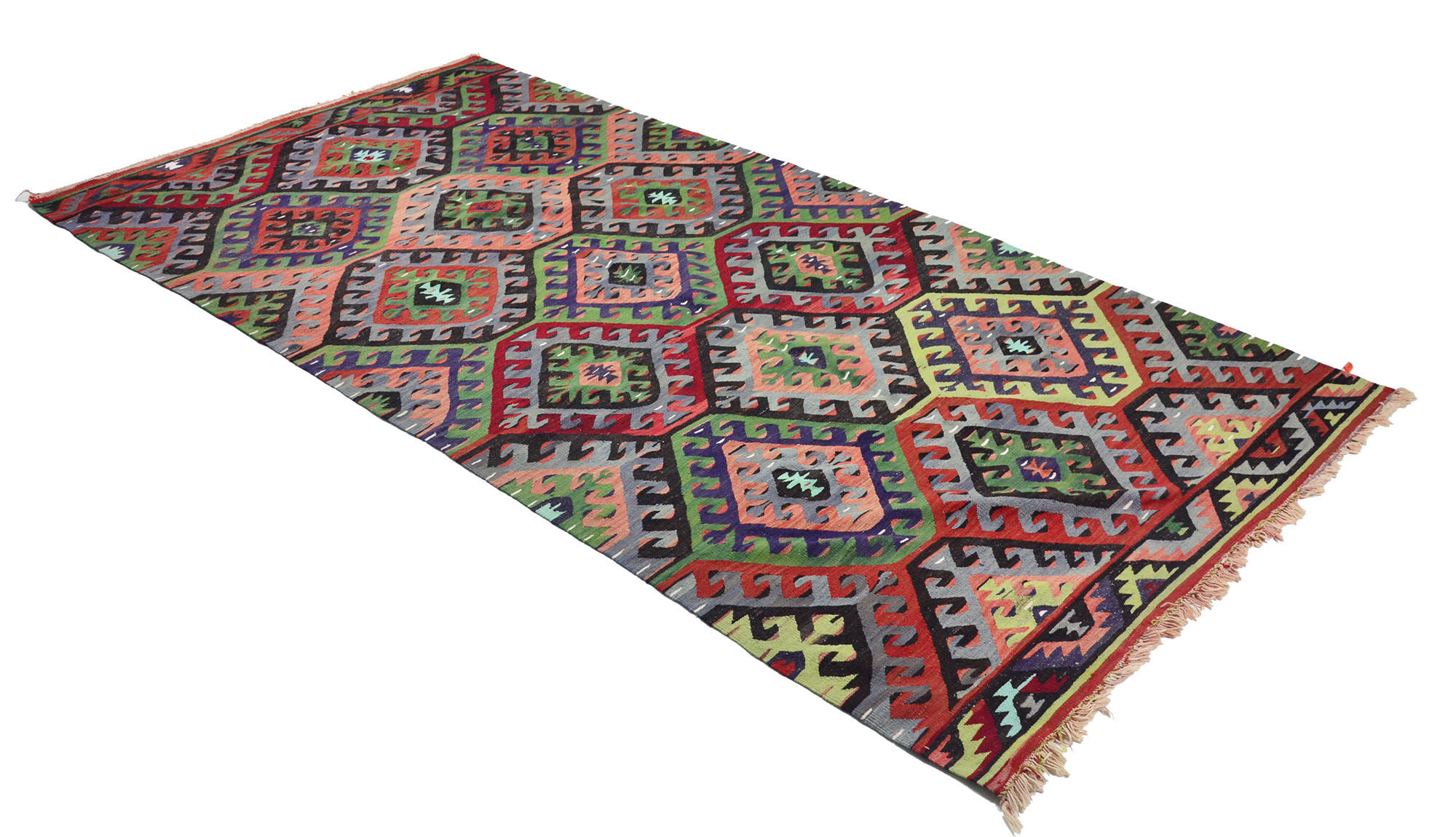 Anatolian handmade kilim rug 354 cm x 172 cm