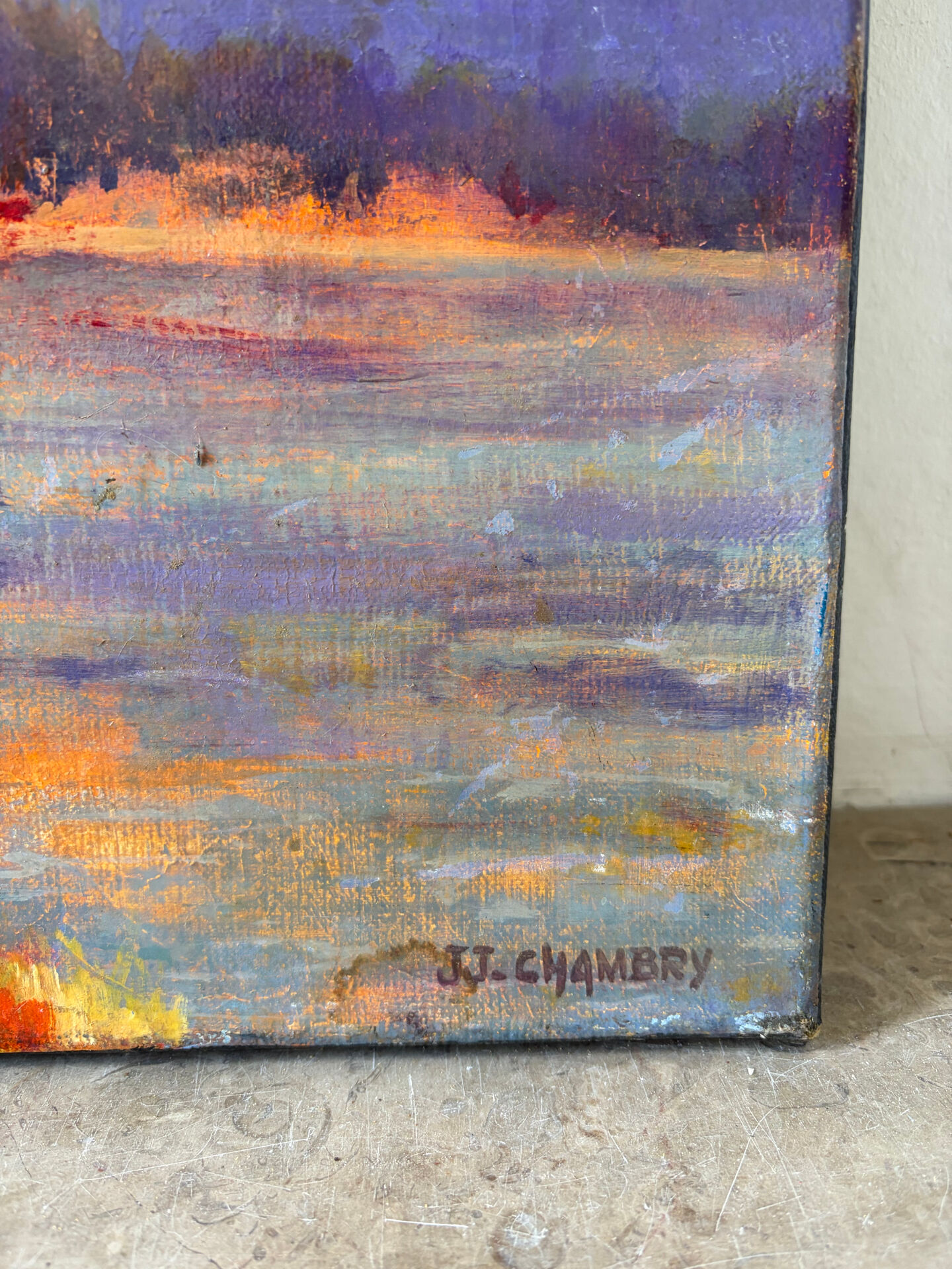"Bariloche" Argentine, oil on canvas signed JJ Chambry, 2002