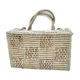 Valise vintage en fibres naturelles