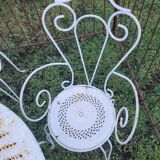 Old wrought iron garden furniture