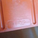 Vintage orange vinyl record storage unit by Sven Eric Juhlin for Gustavberg