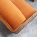 1930 Jindrich Halabala Bentwood Armchair in Rusty Orange Velvet