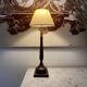 Lampe bois, câble tissu 2 M, abat-jour tissu