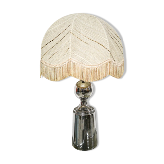 Lampe vintage pied chromé