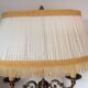 Empire style hot water bottle lamp with fabric lampshade / vintage 50-60s