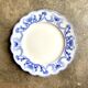 Sarreguemines round dish in blue earthenware, "Basket" service
