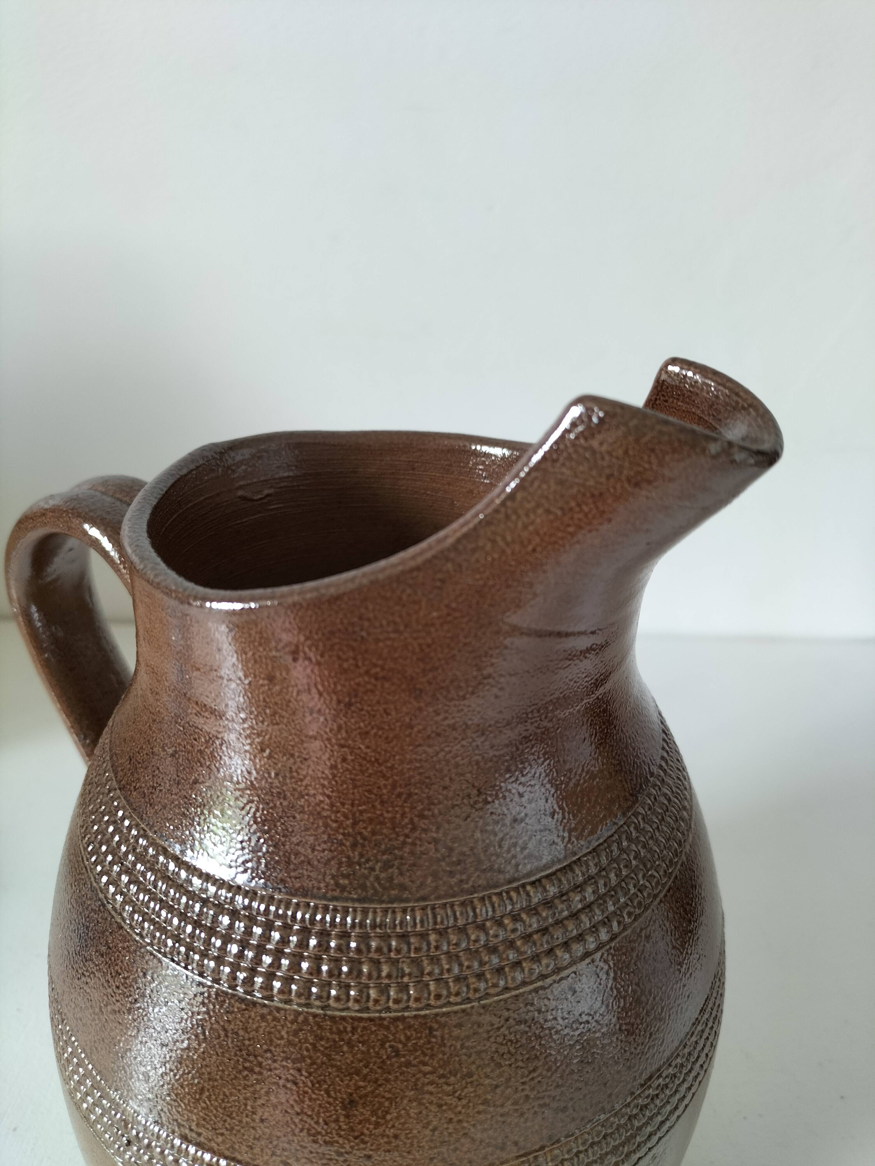 Stoneware pitcher